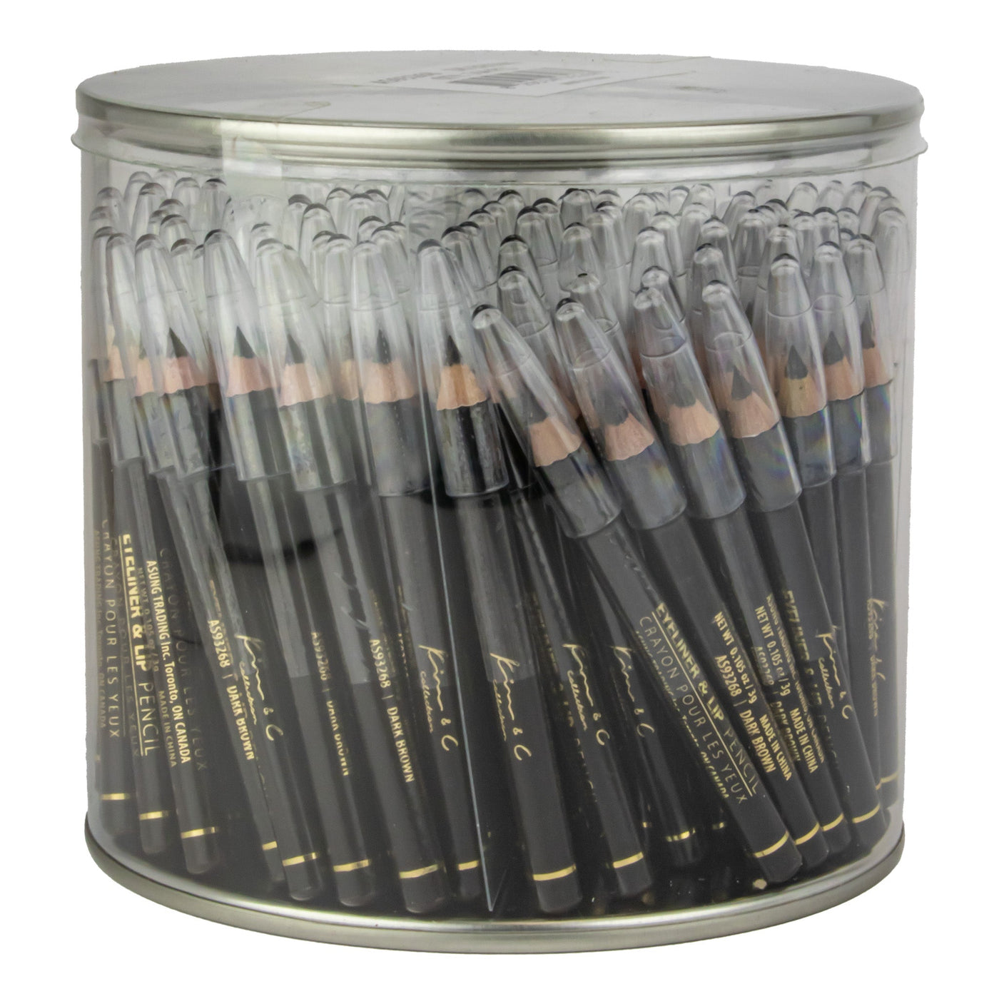 KIM & C Mini Eyeliner & Lip Pencil (144pcs/jar) - Dark Brown