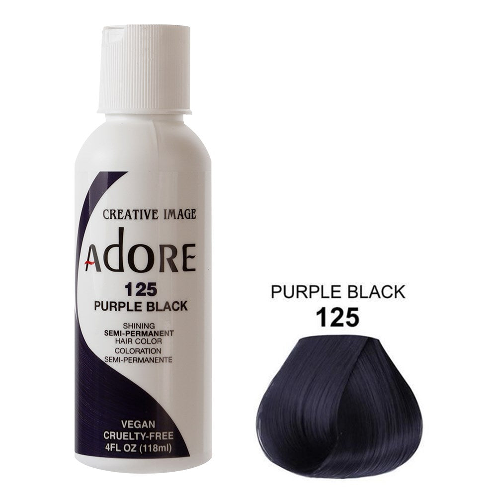ADORE Semi Permanent Hair Color 125 Purple Black