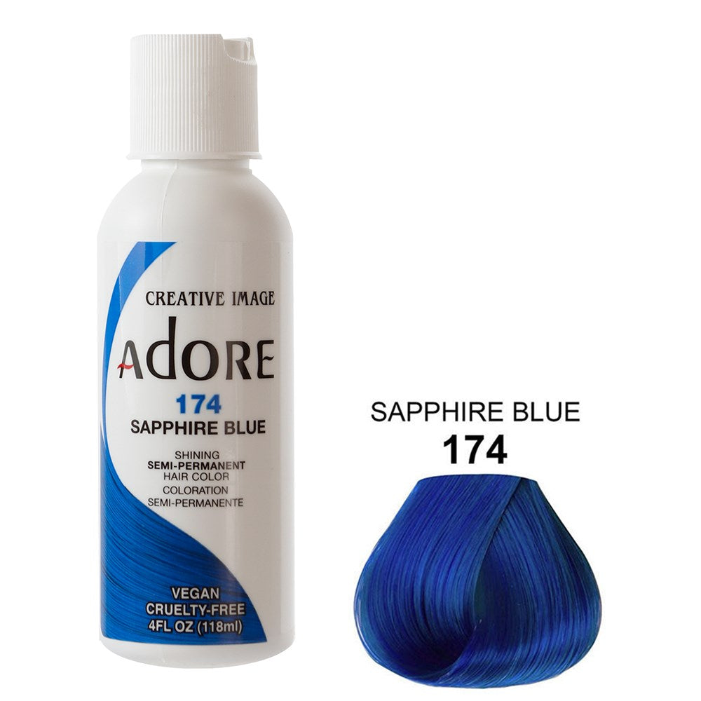 ADORE Semi Permanent Hair Color 174 Sapphire Blue