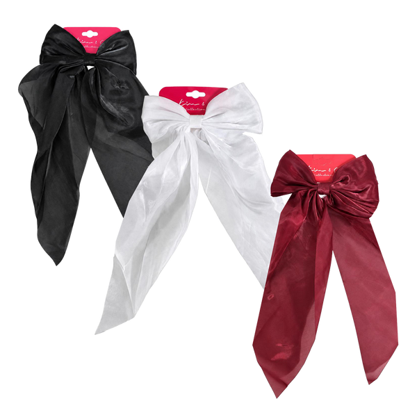 KIM & C Chiffon Long Tail Bow Clip