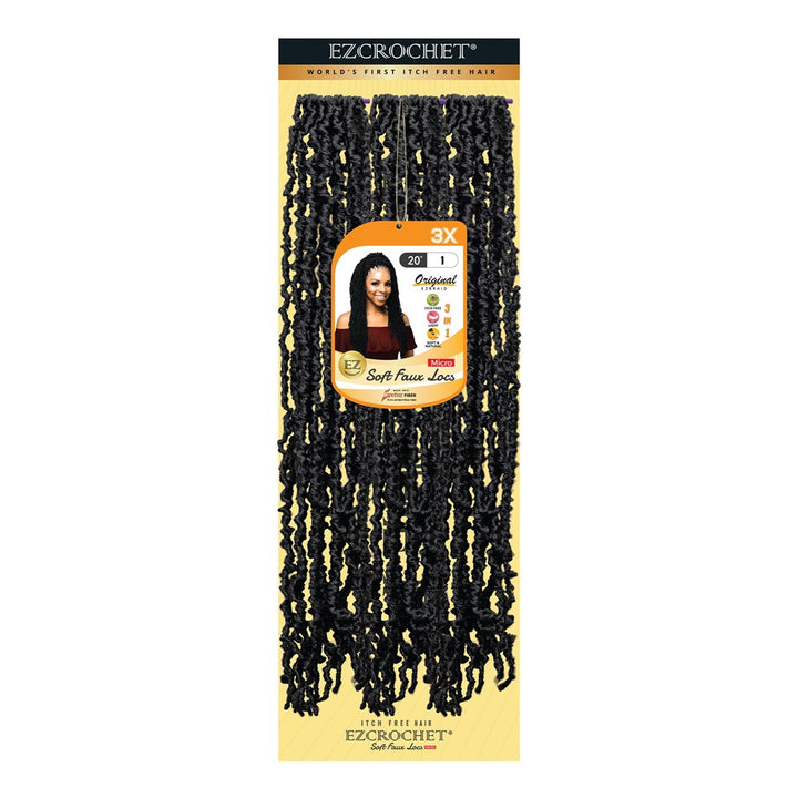 EZBRAID Ezcrochet 3X Soft Faux Locs Micro Braid (20inch)