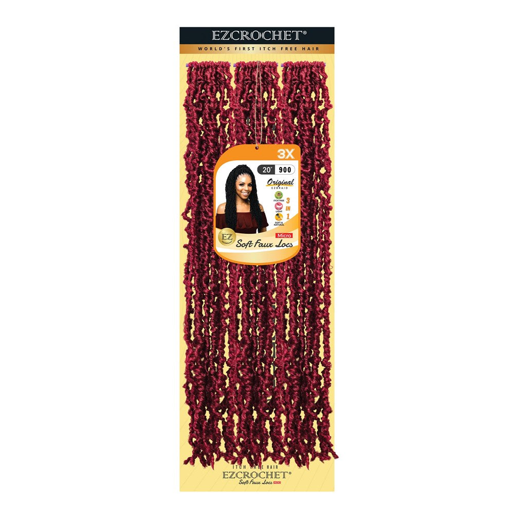 EZBRAID Ezcrochet 3X Soft Faux Locs Micro Braid (20inch)