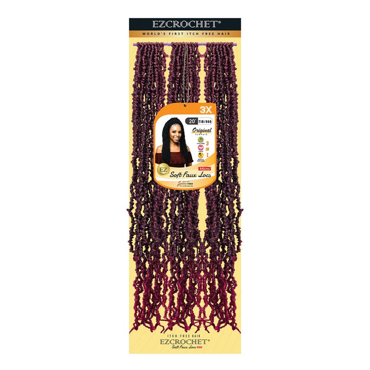 EZBRAID Ezcrochet 3X Soft Faux Locs Micro Braid (20inch)