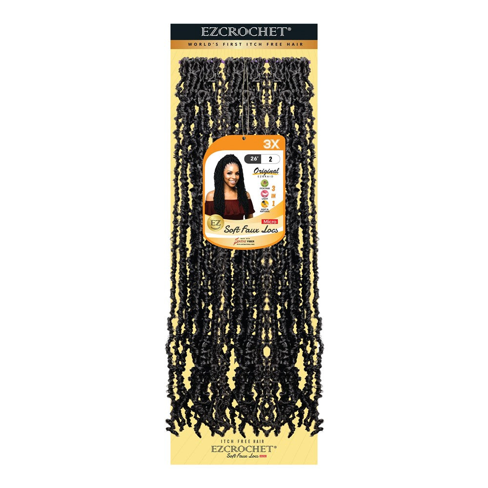 EZBRAID Ezcrochet 3X Soft Faux Locs Micro Braid (26inch)