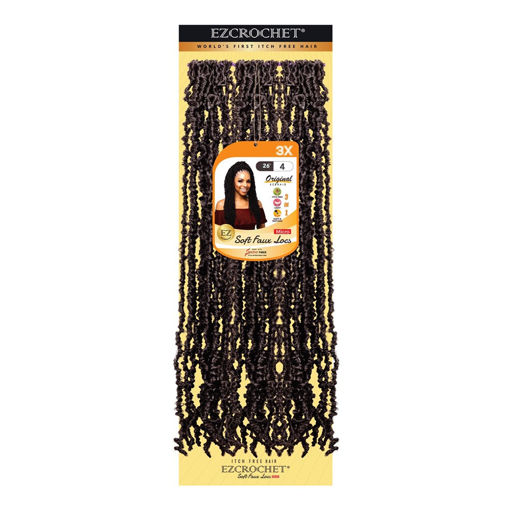 EZBRAID Ezcrochet 3X Soft Faux Locs Micro Braid (26inch)