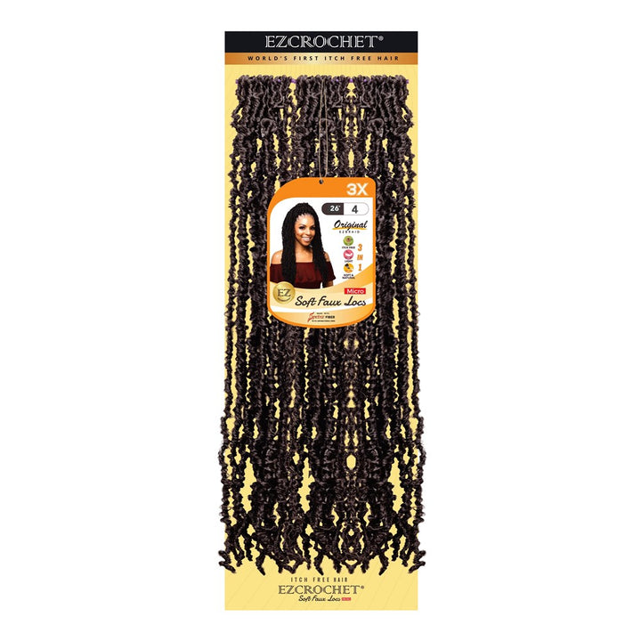 EZBRAID Ezcrochet 3X Soft Faux Locs Micro Braid (26inch)