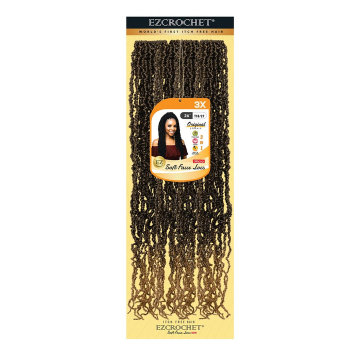 EZBRAID Ezcrochet 3X Soft Faux Locs Micro Braid (26inch)