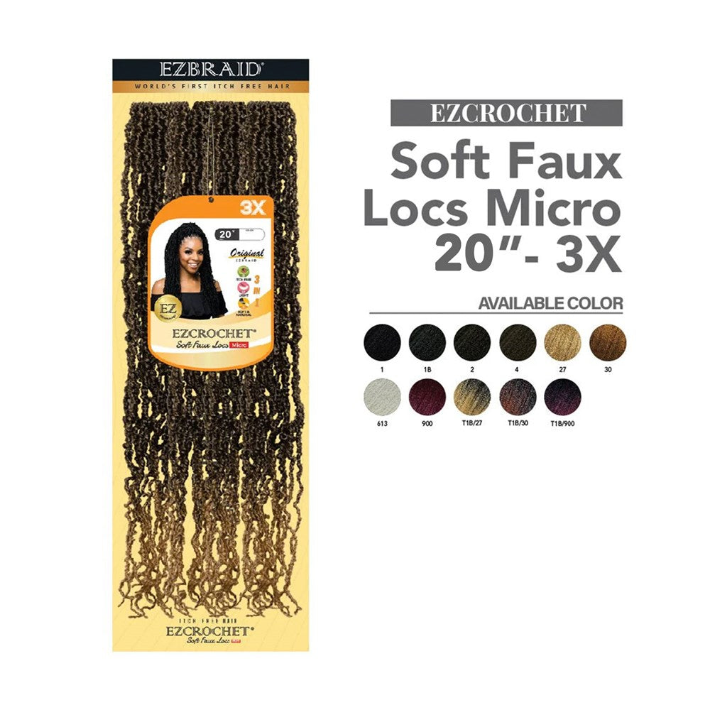 EZBRAID Ezcrochet 3X Soft Faux Locs Braid (20inch)