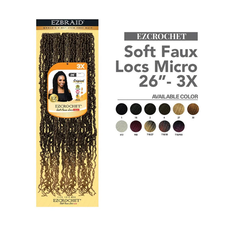 EZBRAID Ezcrochet 3X Soft Faux Locs Braid (26inch)