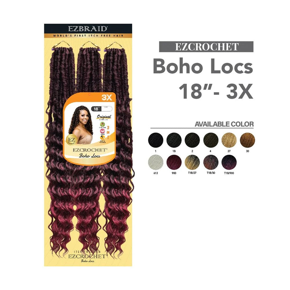 EZBRAID Ezcrochet 3X Boho Locs Braid (18inch)