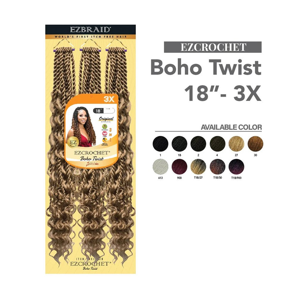 EZBRAID Ezcrochet 3X Boho Twist Braid (18inch)
