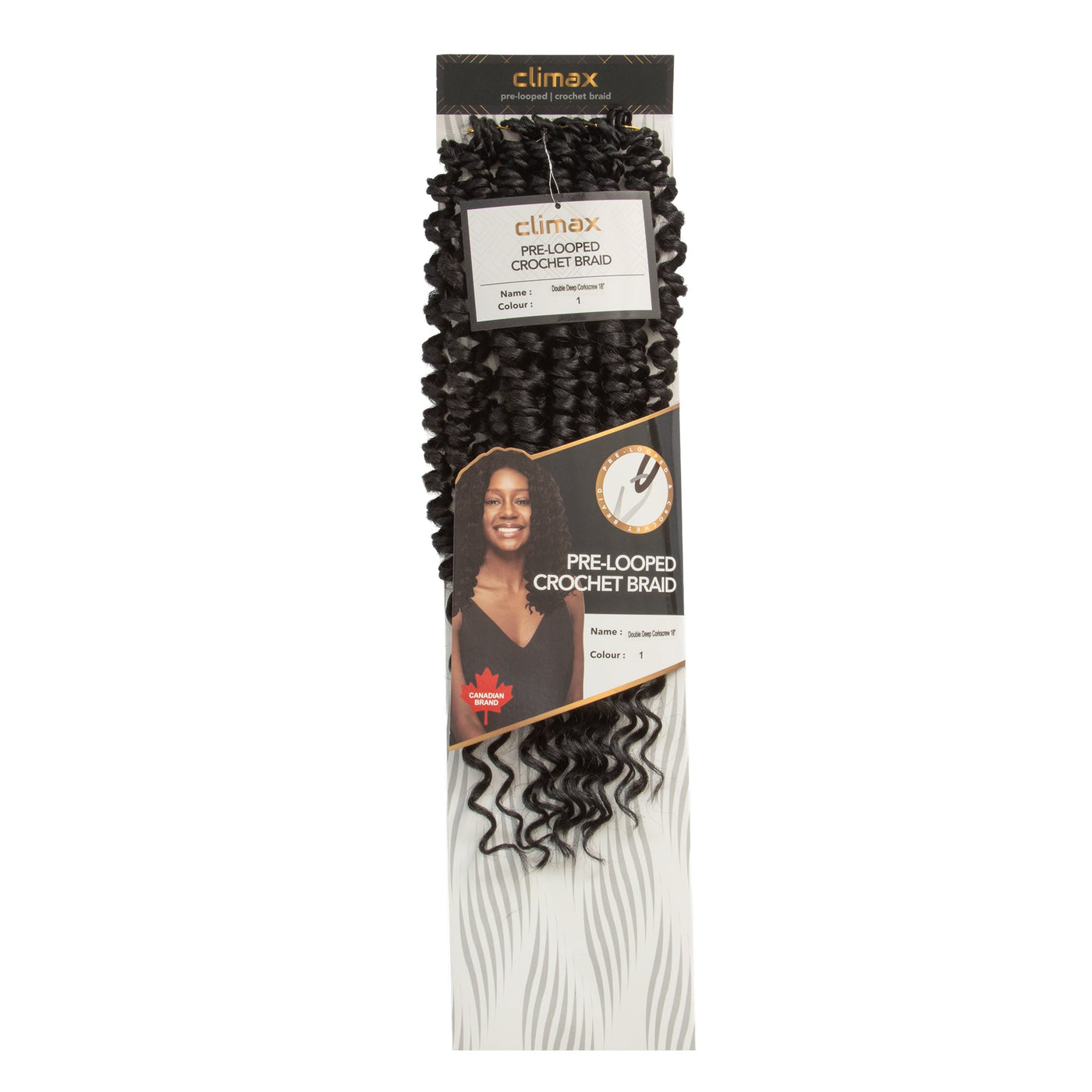 CLIMAX PRE-LOOPED CROCHET BRAID-Double Deep Corkscrew 18 Inch