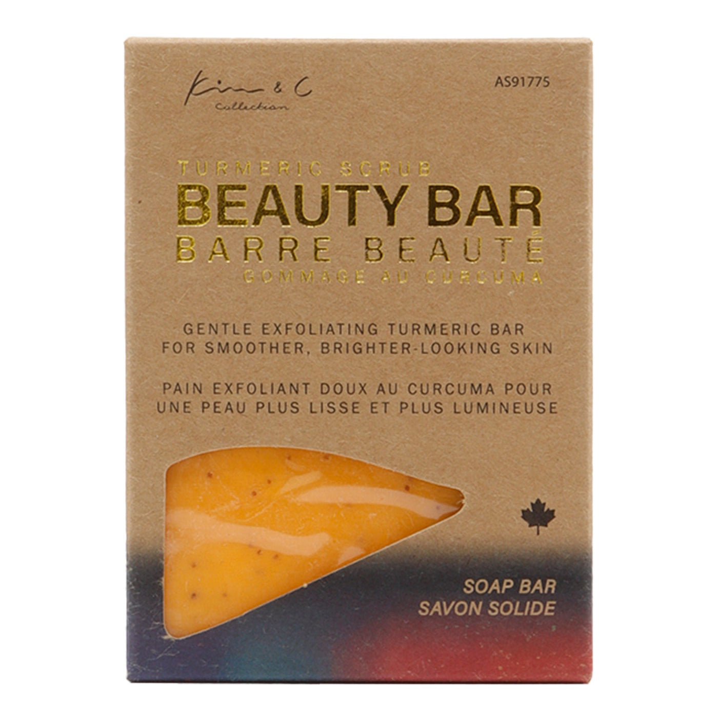 Kim & C Turmeric Body Scrub Beauty Bar (5.5oz/156g)