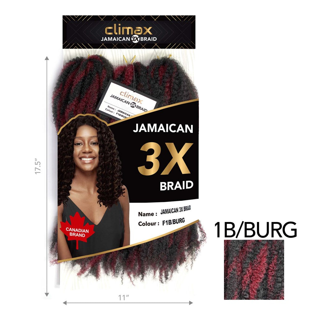 CLIMAX 3X Jamaican Braid 1B/Burgundy