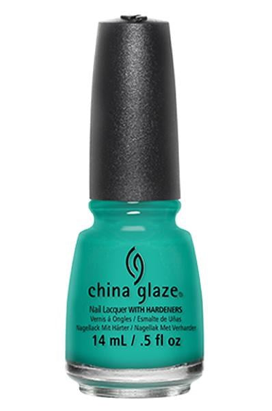 CHINA GLAZE Nail Lacquer Turned Up Turquoise #70345