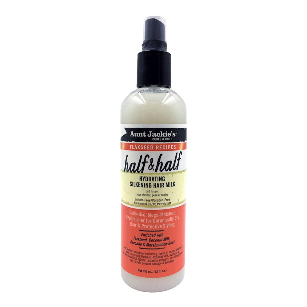 AUNT JACKIE'S Flaxseed Half&Half Hydrating Silkening Hair Milk (12oz)