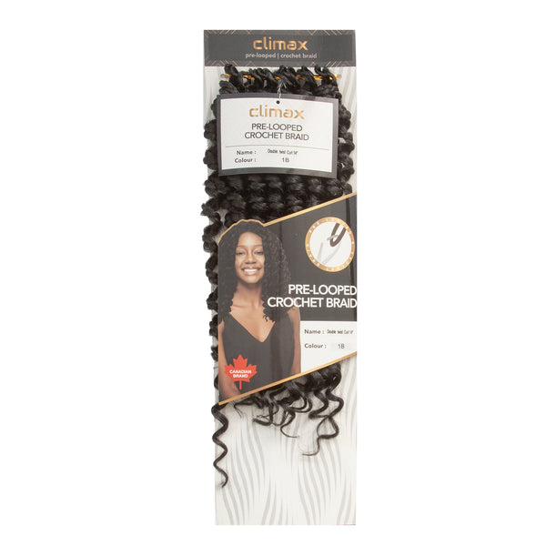 CLIMAX PRE-LOOPED CROCHET BRAID-Double Twist Curl 14inch