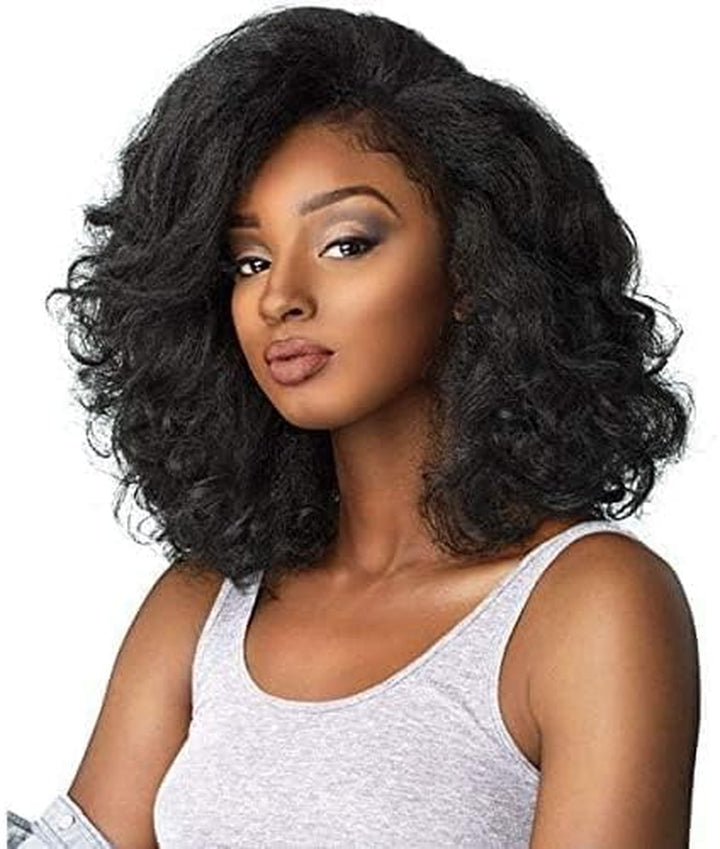 Synthetic Instant Weave Curls Kinks&Co Half Wig - BOSS LADY (1B off Black)