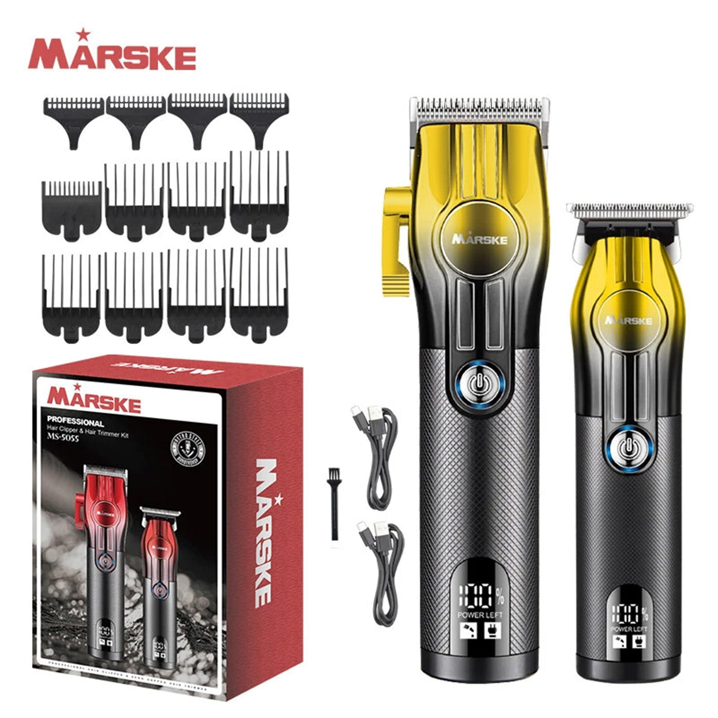 MARSKE Professional Wireless Clipper and Trimmer Kit