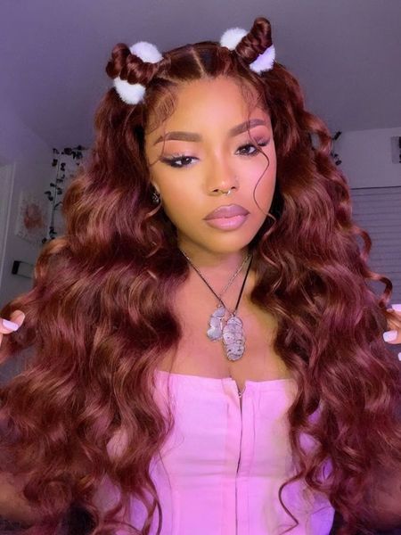 "Aubrey – The Reddish Brown Body Wave Wig (Glueless & Pre-Bleached!)"