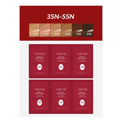 TIRTIR Mask Fit Red Cushion 6 Shade Trial Kit (1g/6pc)