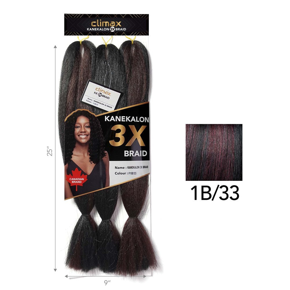 CLIMAX 3X Kanekalon Braid 1B/33