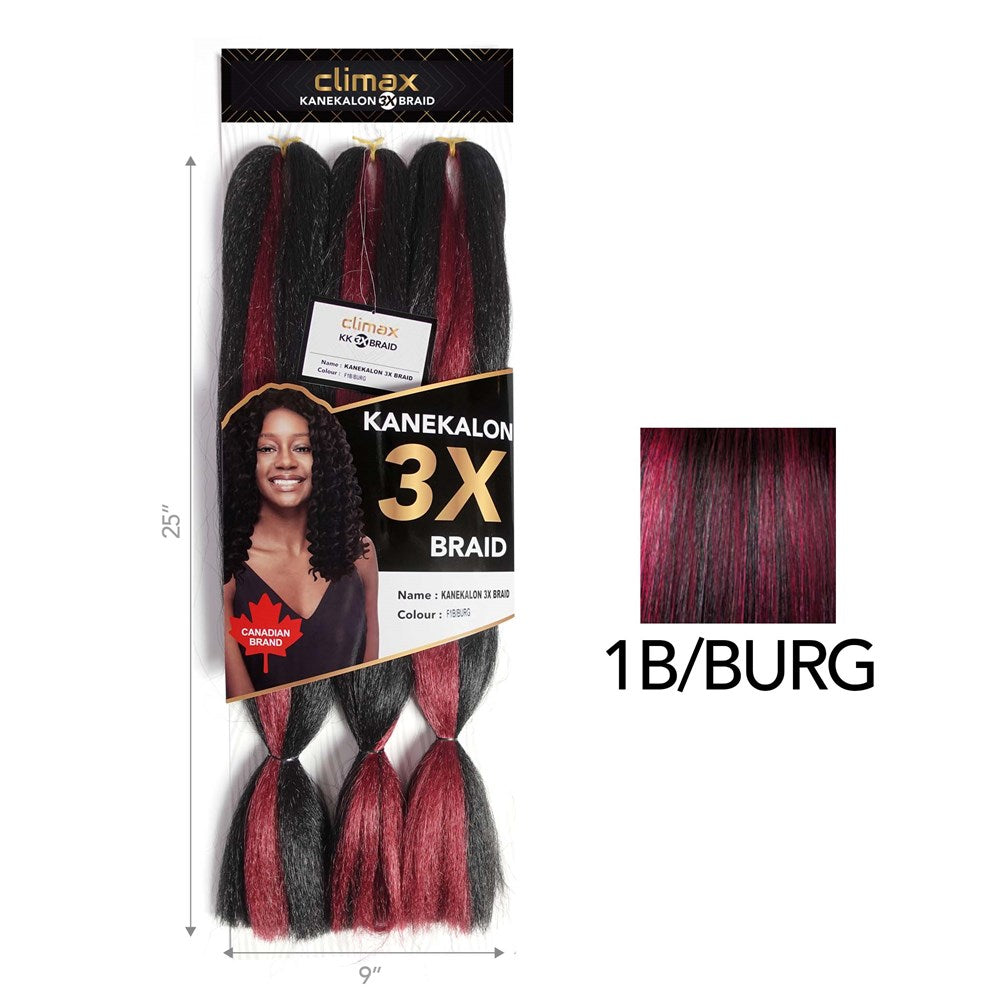 CLIMAX 3X Kanekalon Braid 1B/Burgundy