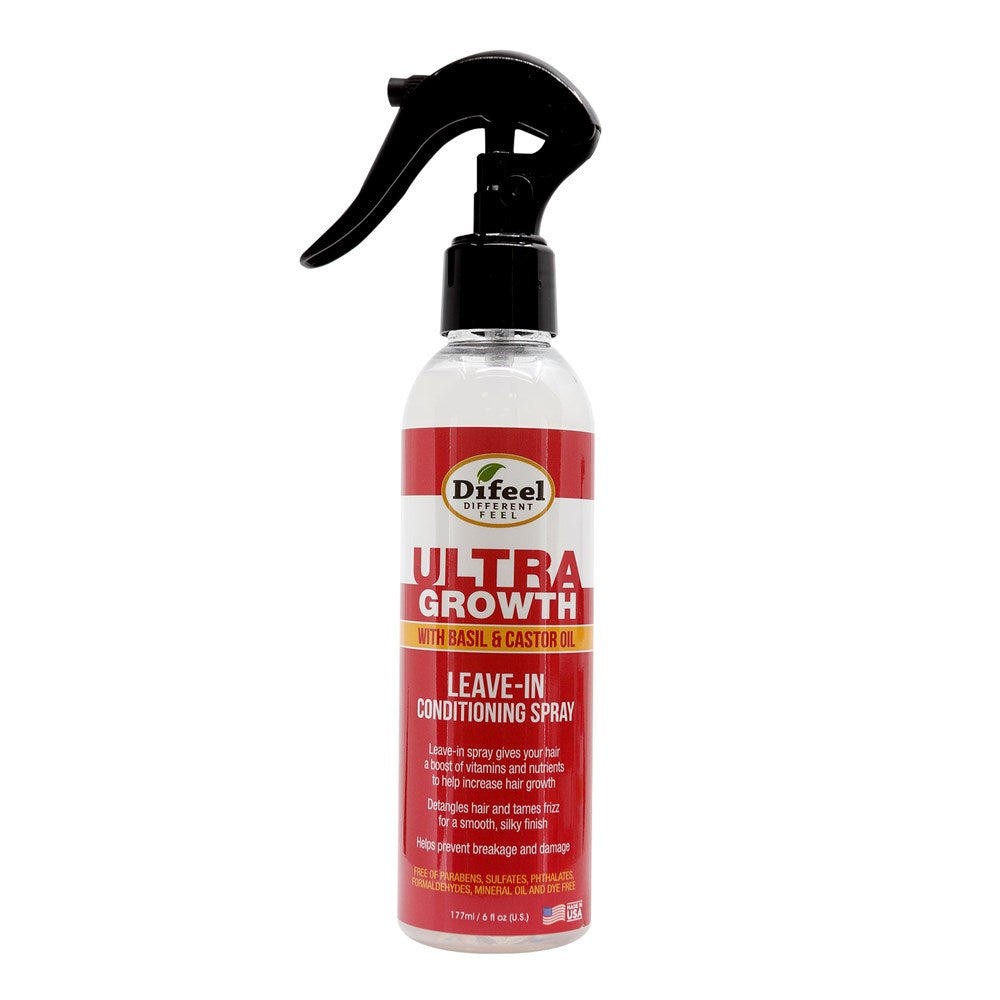 Difeel(Sunflower)  Ultra Growth Basil & Castor Oil Hair Growth Leave In Conditioning Spray (6oz)