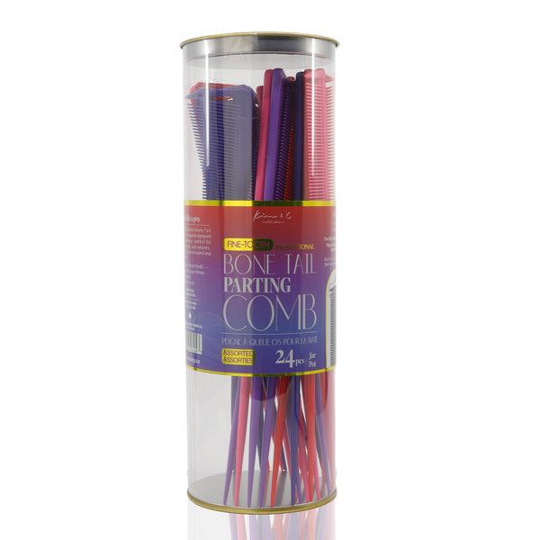 Kim & C Parting Bontail Comb-Fine Tooth-24pcs/Jar