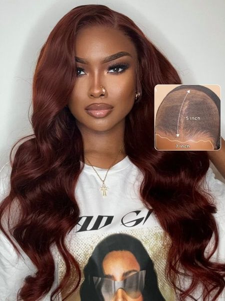 "Aubrey – The Reddish Brown Body Wave Wig (Glueless & Pre-Bleached!)"