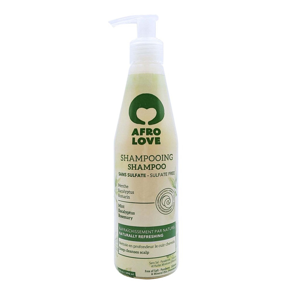 AFRO LOVE Shampoo with Mint, Eucalyptus & Rosemary (10oz)