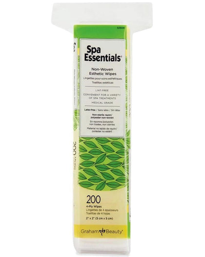GRAHAM BEAUTY Spa Essentials Non-Woven Esthetic 4-Ply Wipes (2" x 2:) [200pcs/pk]