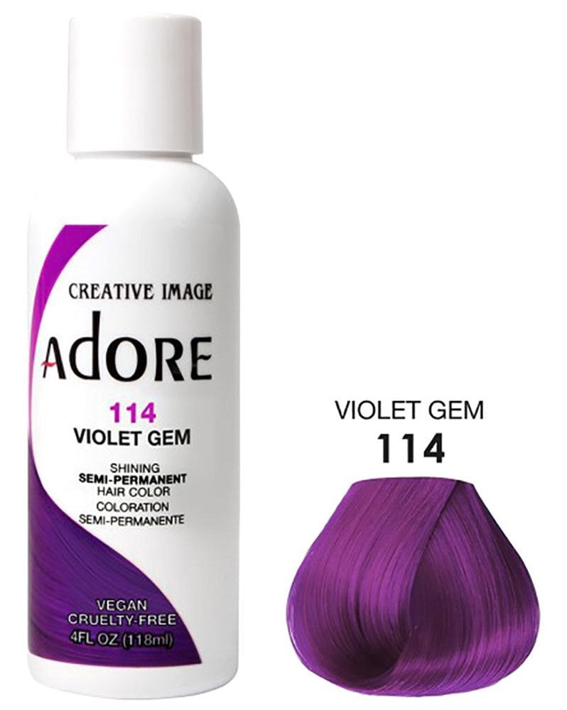 ADORE Semi Permanent Hair Color 114 Violet Gem