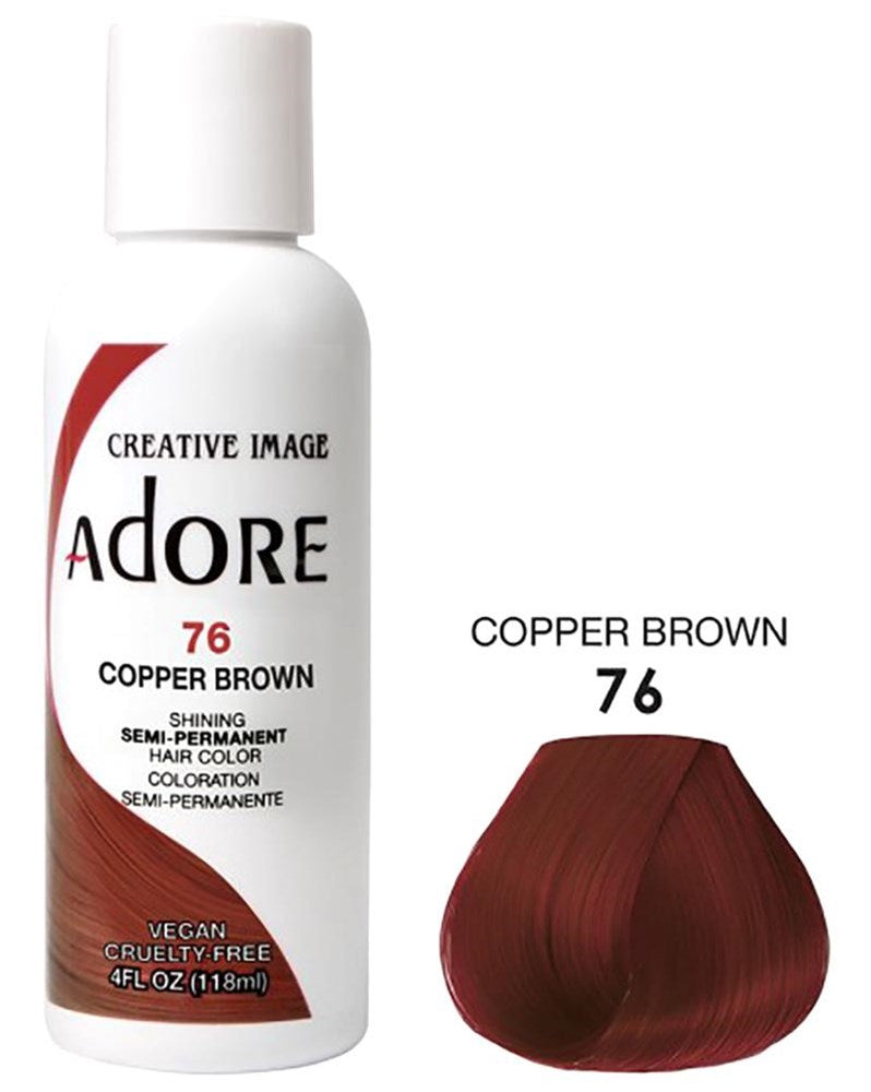 ADORE Semi Permanent Hair Color 076 Copper Brown