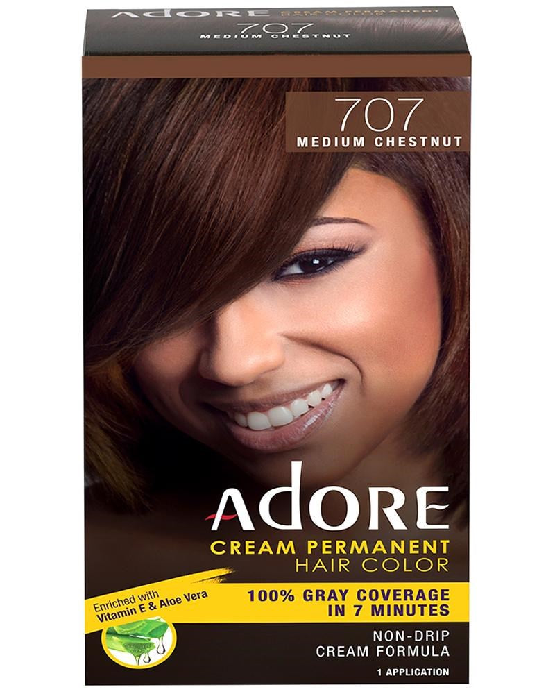 ADORE Cream Permanent Hair Color 707 Medium Chestnut