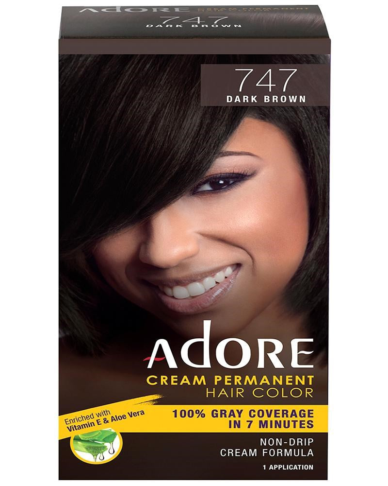 ADORE Cream Permanent Hair Color 747 Dark Brown