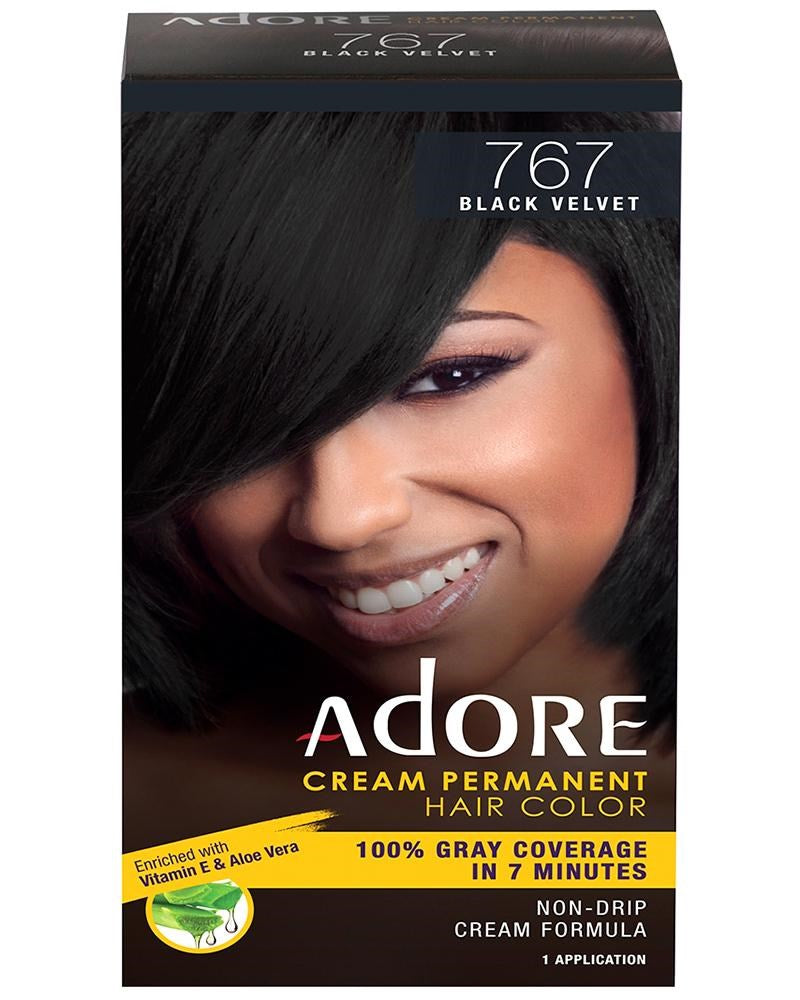 ADORE Cream Permanent Hair Color 767 Black Velvet