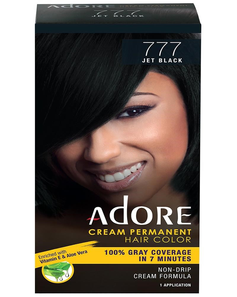 ADORE Cream Permanent Hair Color 777 Jet Black