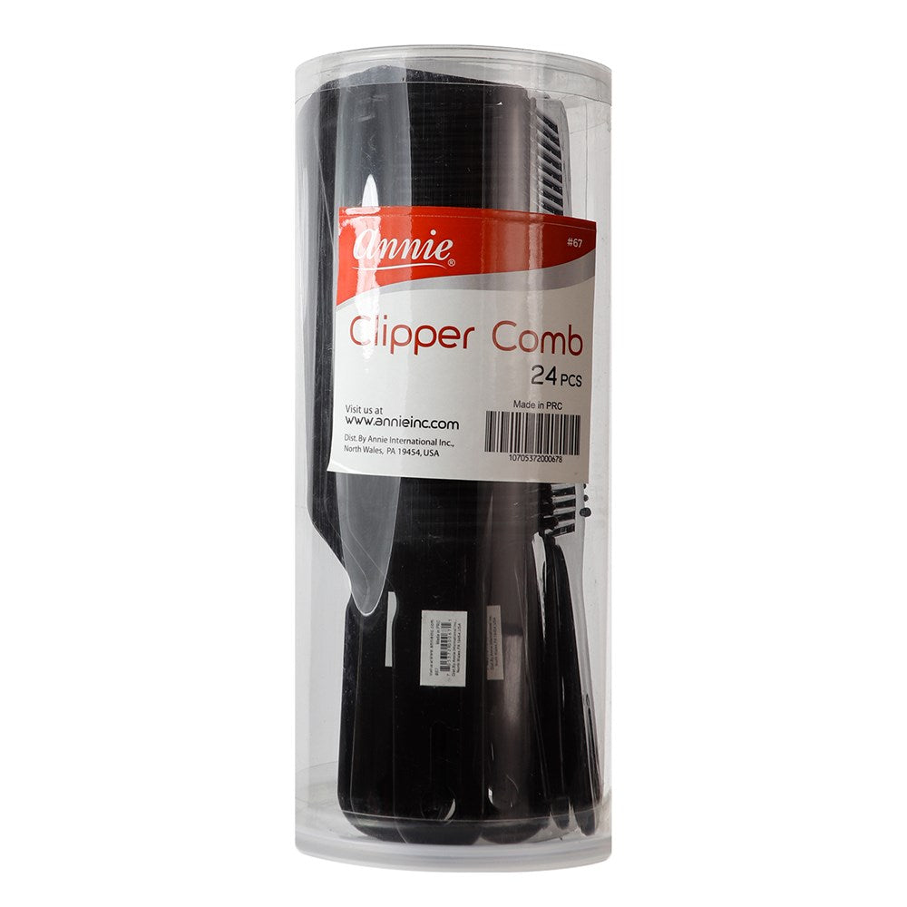 ANNIE Clipper Comb #67 [24pc/jar] Black