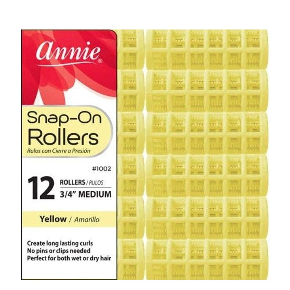 ANNIE Snap-On Rollers Medium (3/4" Diameter) Yellow