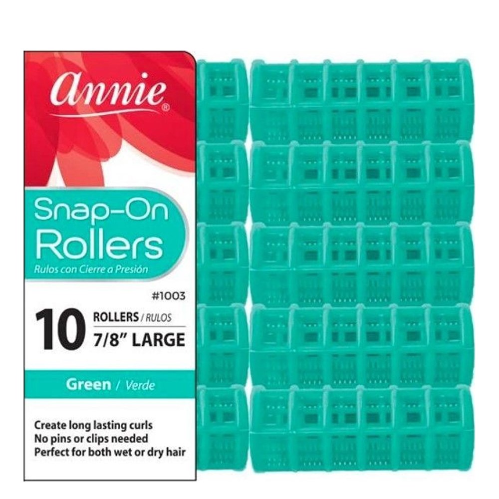 ANNIE Snap-On Rollers Large (7/8" Diameter) Green