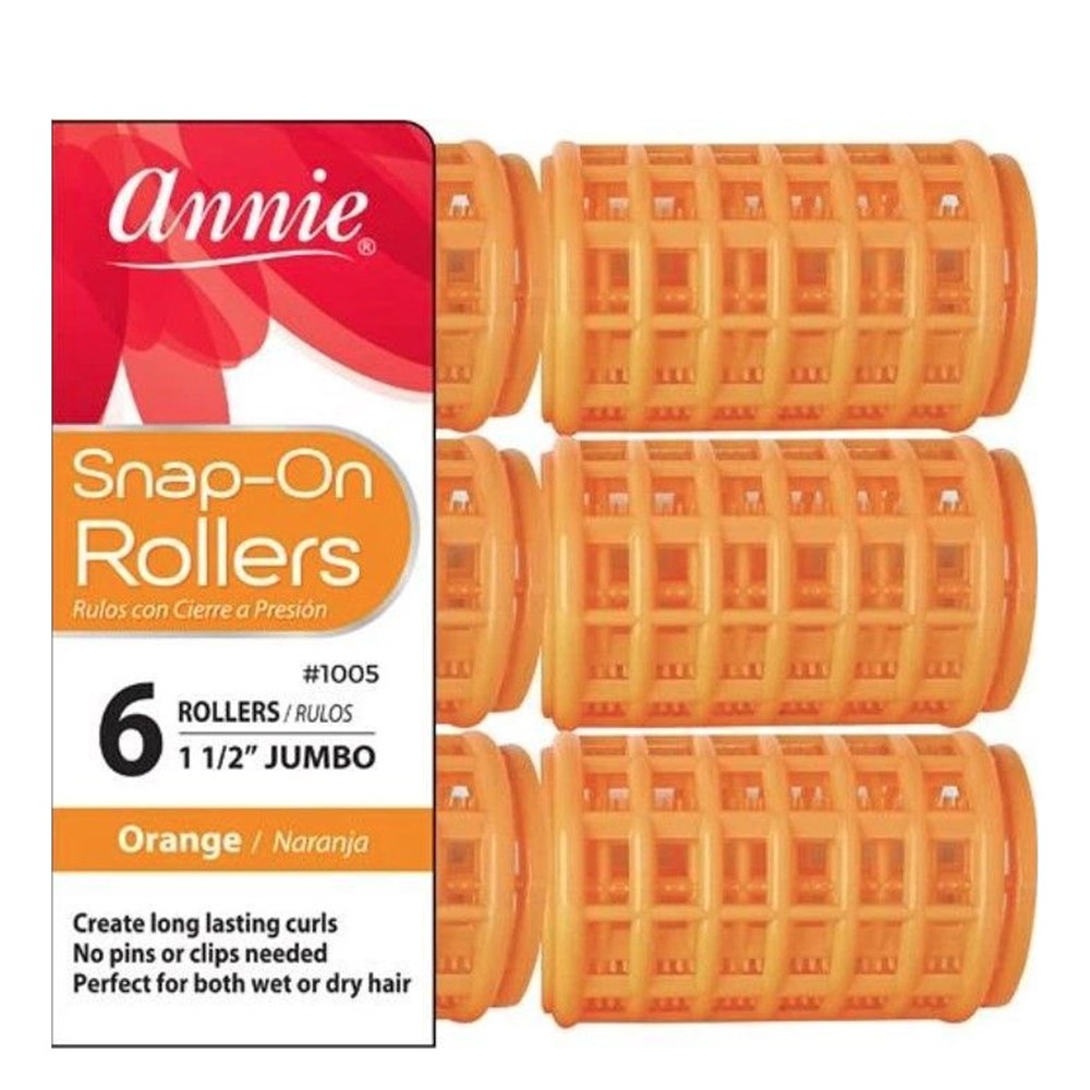 ANNIE Snap-On Rollers Jumbo (1 1/2" Diameter) Orange