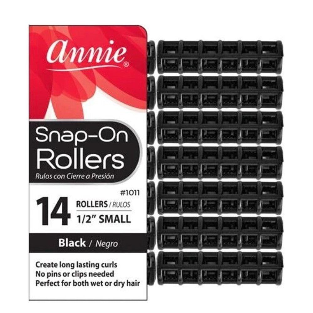 ANNIE Snap-On Rollers Small (1/2" Diameter) Black