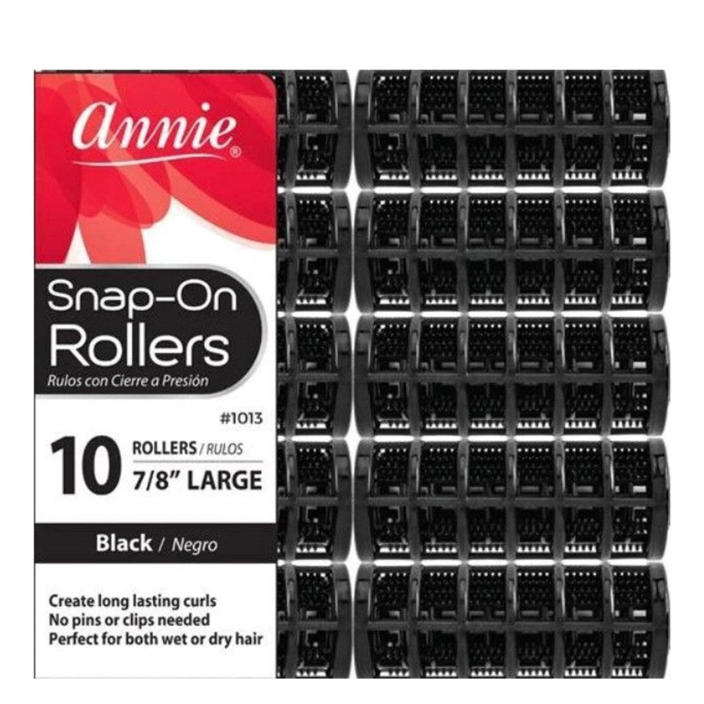 ANNIE Snap-On Rollers Large (7/8" Diameter) Black