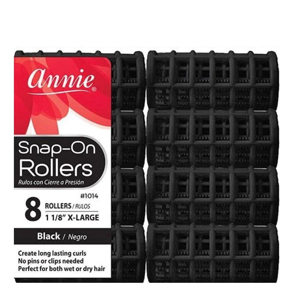 ANNIE Snap-On Rollers X-Large (1 1/8" Diameter) Black