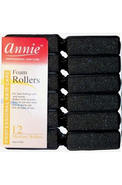 ANNIE Foam Rollers Medium (7/8" Diameter) Black