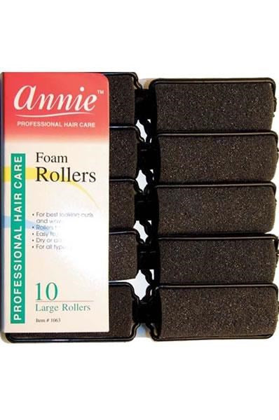 ANNIE Foam Rollers Large (1" Diameter) Black