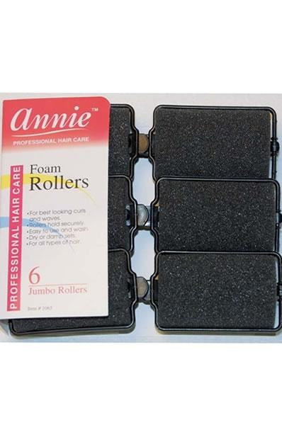 ANNIE Foam Rollers Jumbo (1 1/2" Diameter) Black