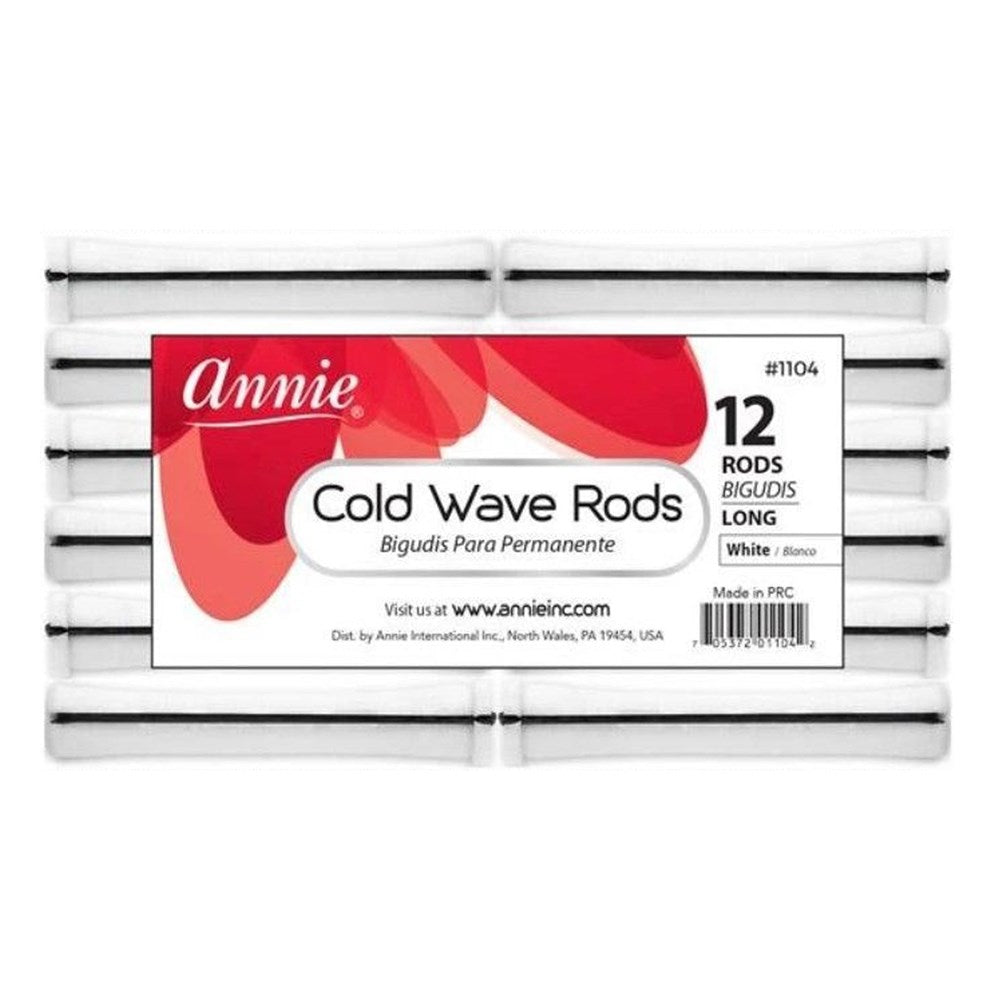 ANNIE Cold Wave Rods with Rubber Band Long(2/5" diameter) 12ct Gray Carton of 12