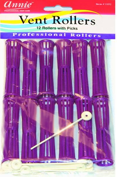 ANNIE Vent Rollers with picks Large Purple